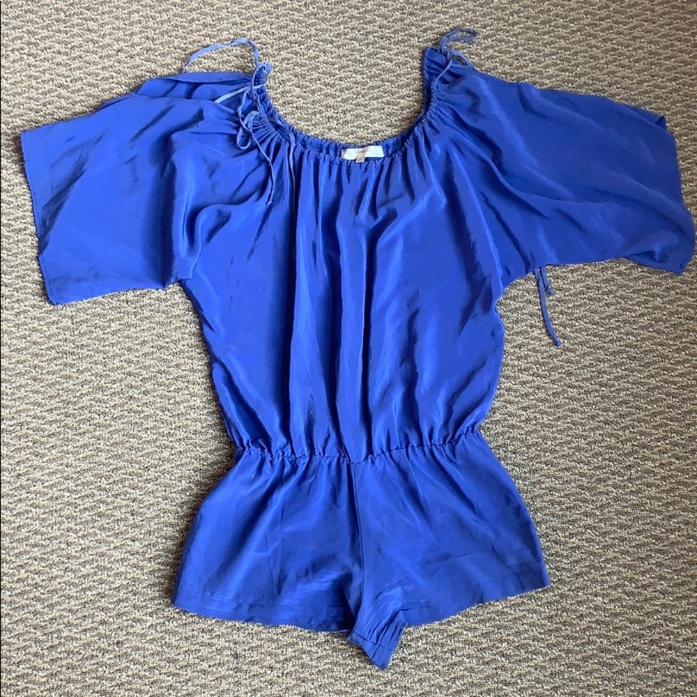 100% Silk Ra Mona La Rae by Arianne Blue Romper